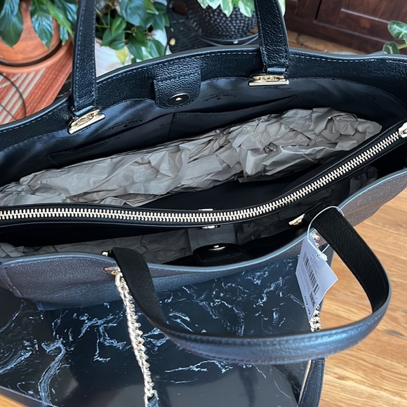 ♠️Kate Spade Large Infinite Triple Comp Tote Bag- Black- Pebble Leather-NWT - Picture 10 of 16